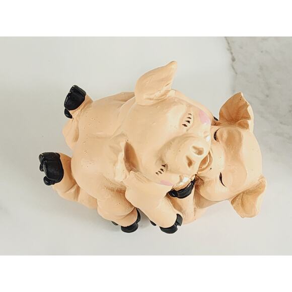 Kinky Sexy Pigs Figurine Piglet Piggy 3 1/2" Resin Year 90s Pig Lover Vintage - Picture 10 of 12
